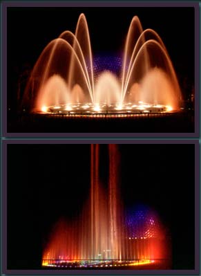 Epcot fountain-nighttime